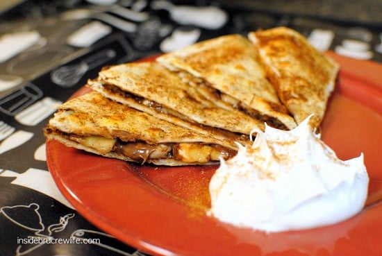 Banana Nutella Quesadillas