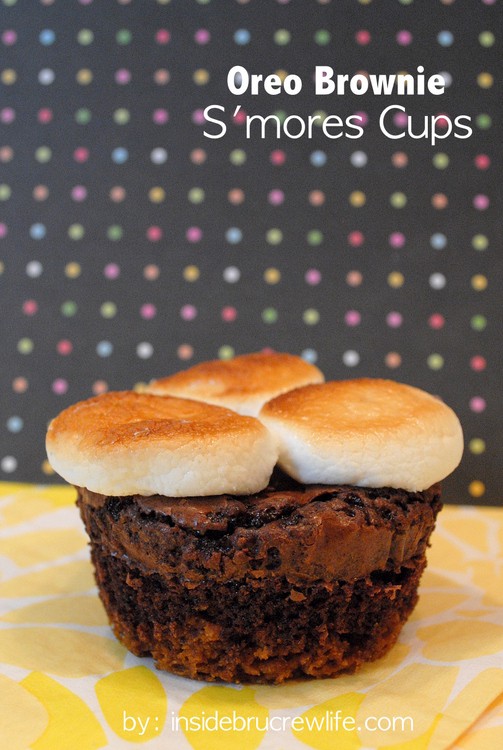 Oreo Brownie Smores Cups