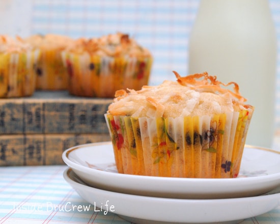 Toffee Banana Coconut Muffins | Inside BruCrew Life Toffee Banana Coconut Muffins, banana muffins
