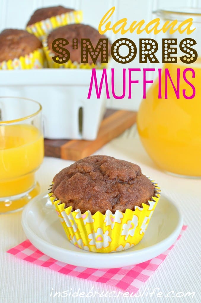 banana s'mores muffins