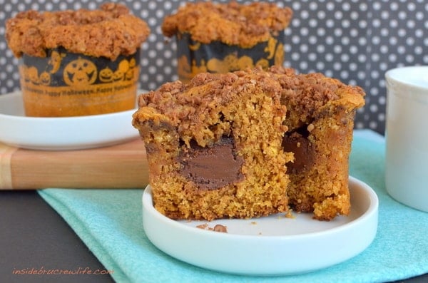 pumpkin nutella muffins