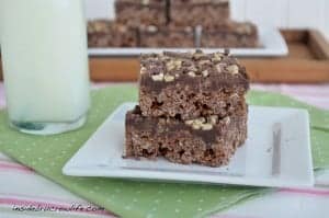 Brownie Mint Rice Krispie Treats