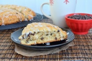 Eggnog Scones - soft flakey scones made with eggnog and chocolate chips #holiday #eggnog http://www.insidebrucrewlife.com