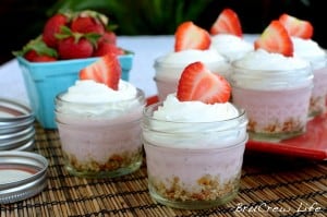 No Bake Strawberry Cheesecake