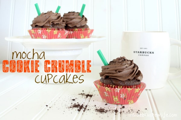 Mocha Cookie Crumble Cupcakes
