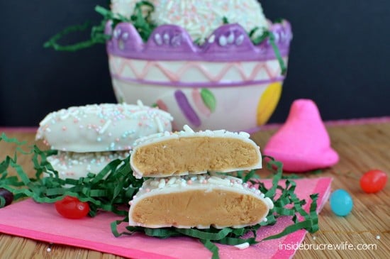 Biscoff Cream Eggs | Inside BruCrew Life - these are the perfect Easter basket treat for anyone who can't have nuts #Biscoff #Easter Biscoff Cream Eggs, Biscoff