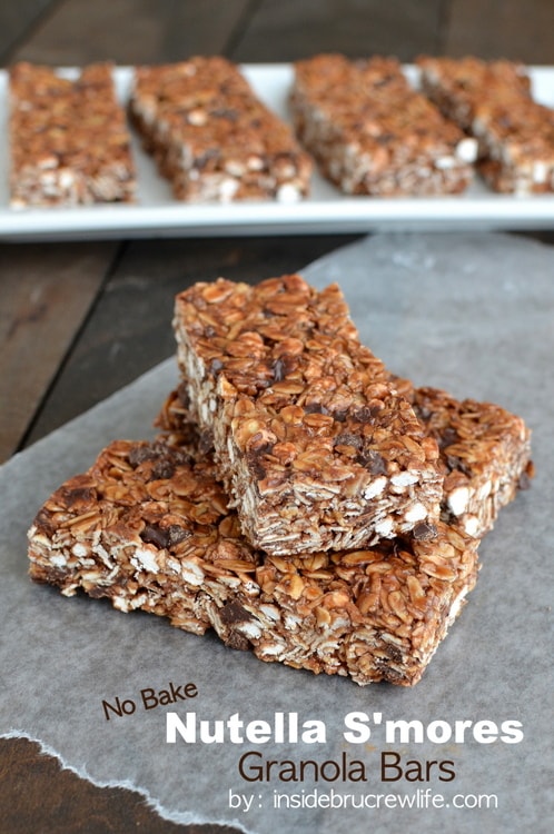 No Bake Nutella S’mores Granola Bars