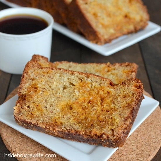 Coconut Butterscotch Banana Bread - coconut and butterscotch adds a fun twist to the classic banana bread
