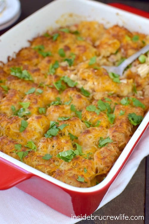 Mexican Chicken Tater Tot Casserole