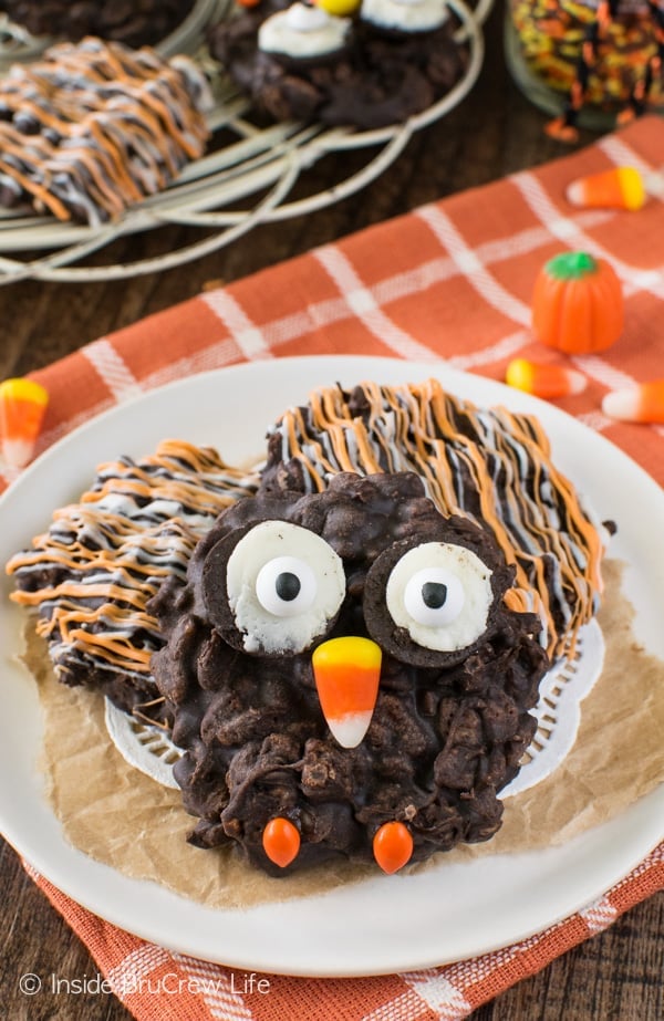 No Bake Rice Krispies Owl Cookies - Inside BruCrew Life