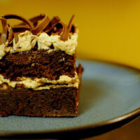 Mocha Fudge Brownie Cake