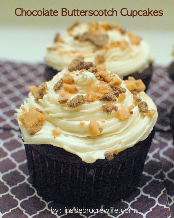 Chocolate Butterscotch Cupcakes