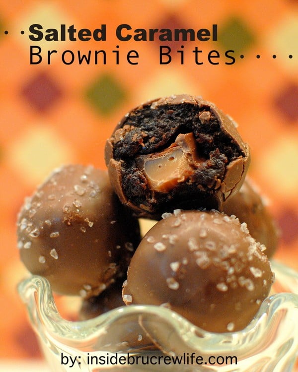 Salted Caramel Brownie Bites