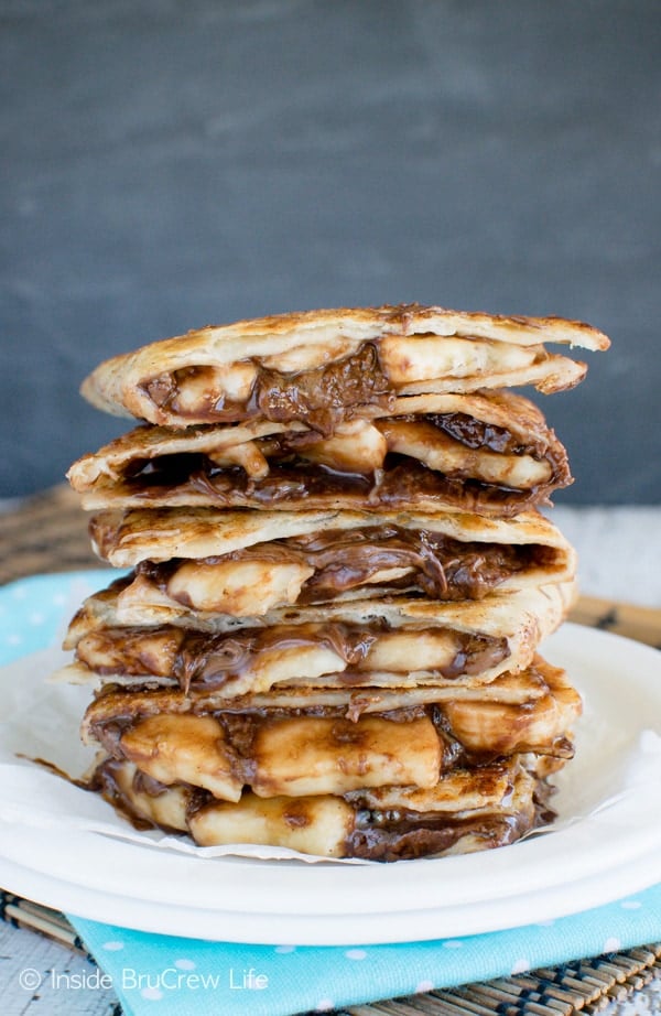 fried bananas with nutella