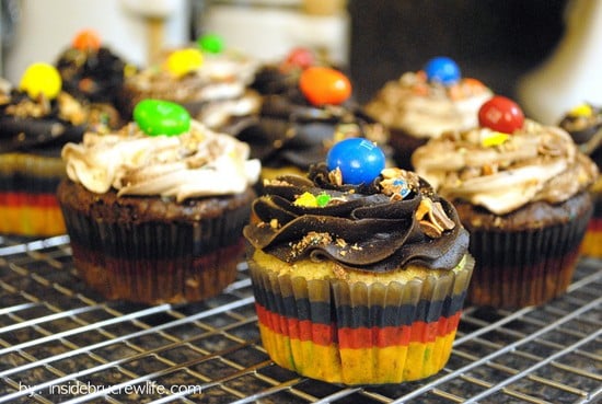 Peanut M&M Cupcakes | Inside BruCrew Life