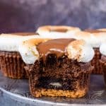 Gooey Oreo Brownie S'mores Cups