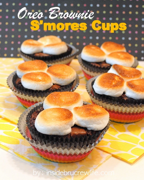 Oreo Brownie S'mores Cups 