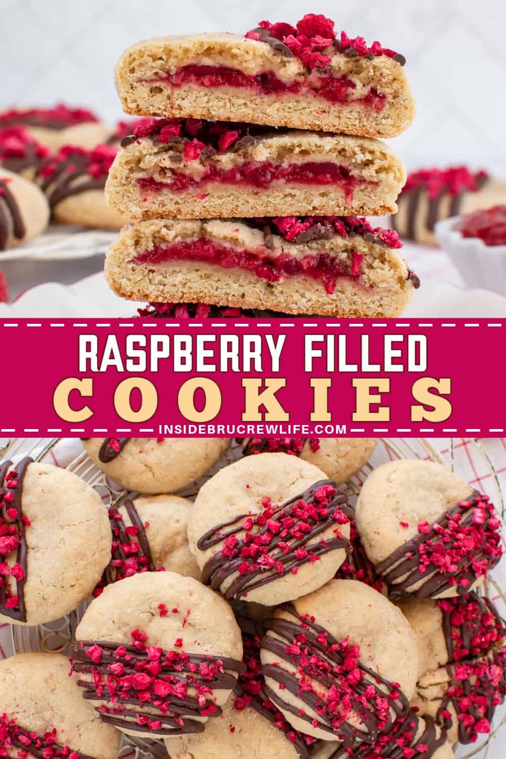 Raspberry Filled Cookies | Inside BruCrew Life