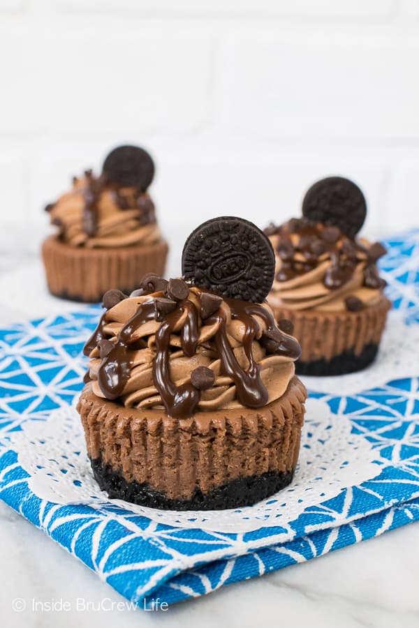 Mini Triple Chocolate Cheesecakes Inside Brucrew Life