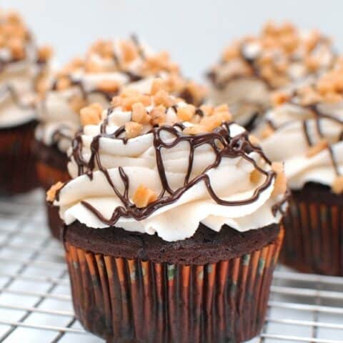 Toffee Mocha Cupcakes