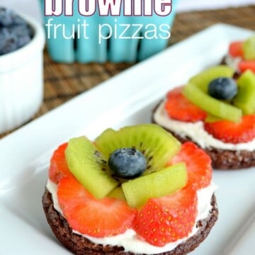 Fruit topped brownies