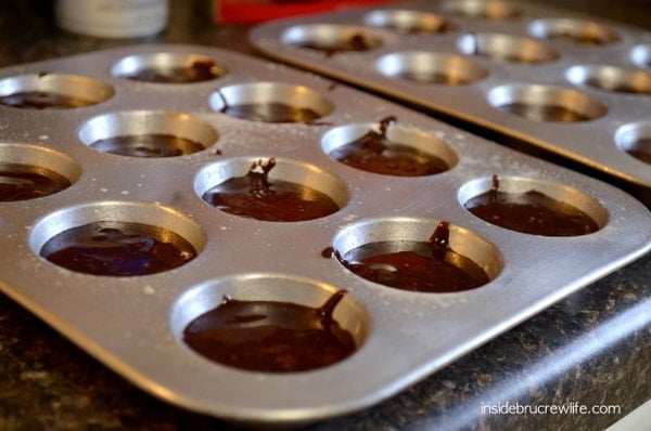 milky way brownie cups - tins