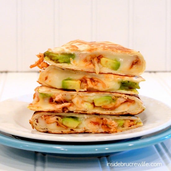 BBQ Chicken Avocado Quesadillas 