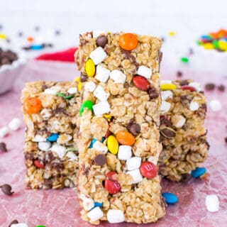 No Bake M&M Granola Bars - Inside BruCrew Life