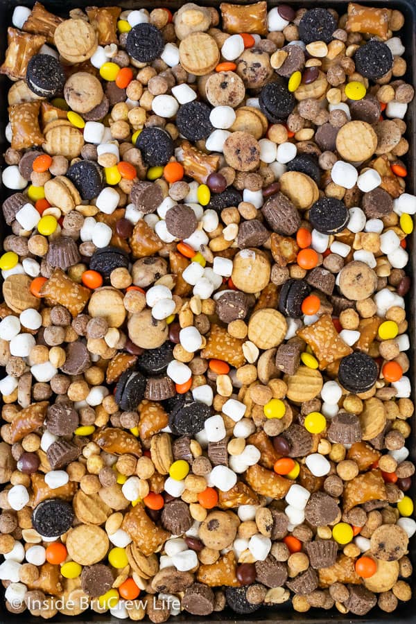 Sweet and Salty M&M Snack Mix Recipe