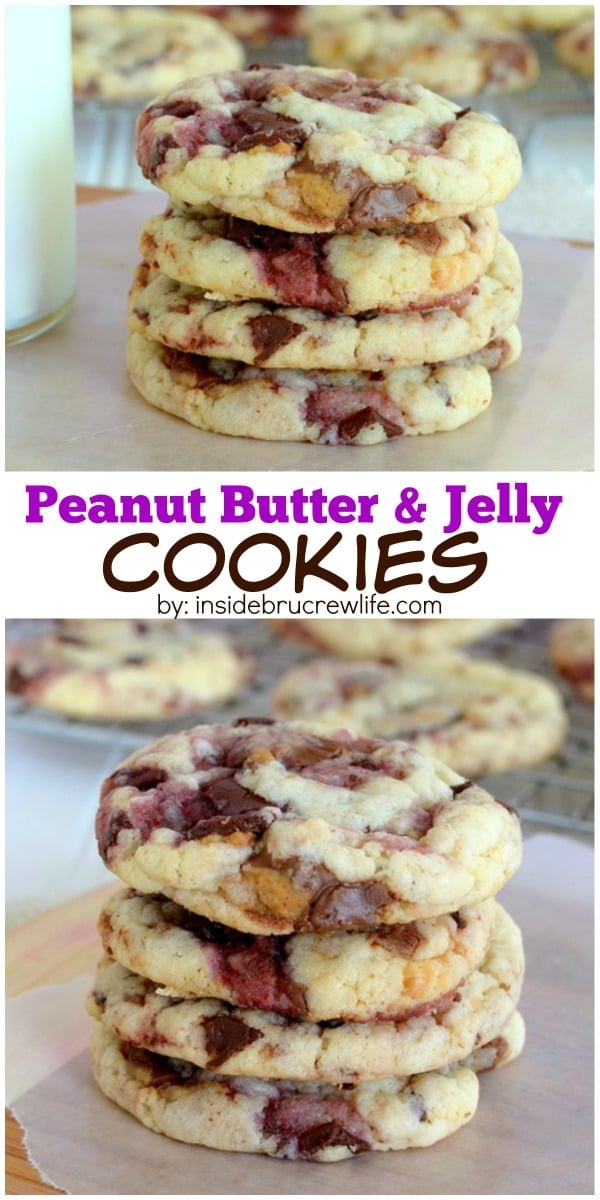 Easy cookies filled with Reese's peanut butter cups and raspberry chocolate bars. These don't last long!!!