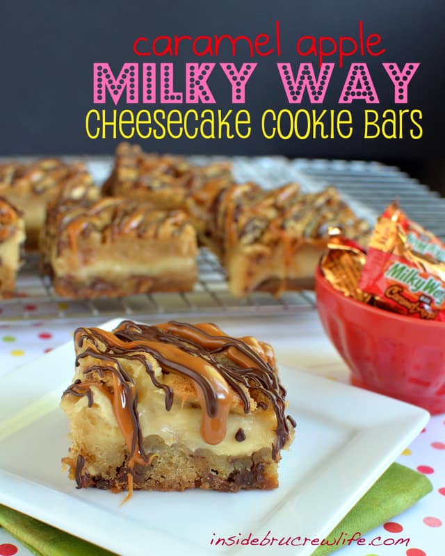 Milky Way Cheesecake Cookie Bars