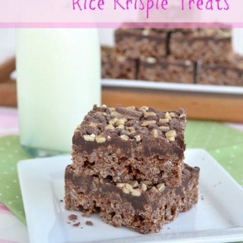 Brownie Mint Rice Krispie Treats