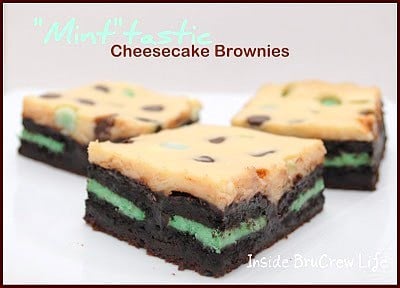 mint cheesecake brownies