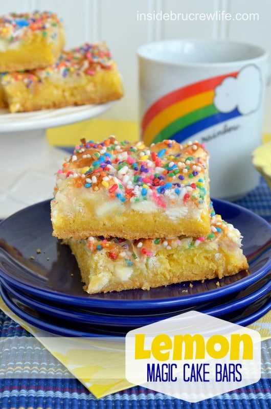 lemon magic cake bars