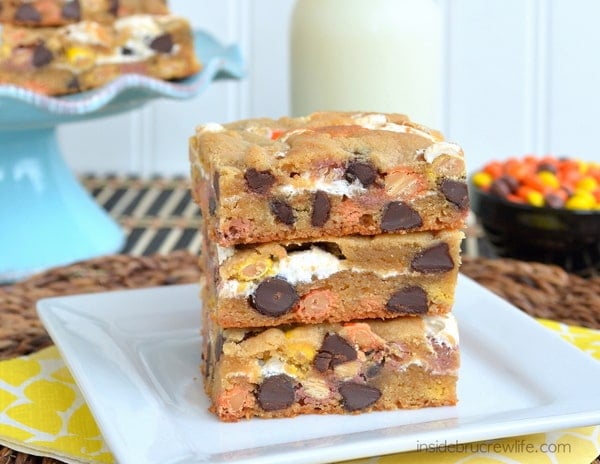 Marshmallow Reese's Blonde Brownies 