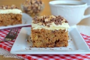 Apple Snickers Cake Recipe - Inside BruCrew Life