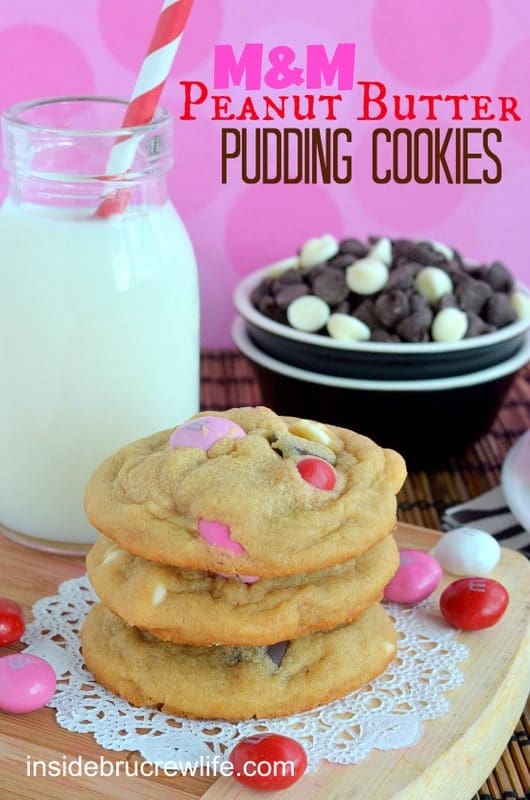 M and M Peanut Butter Pudding Cookies