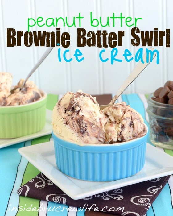 Peanut Butter Brownie Batter Swirl Ice Cream