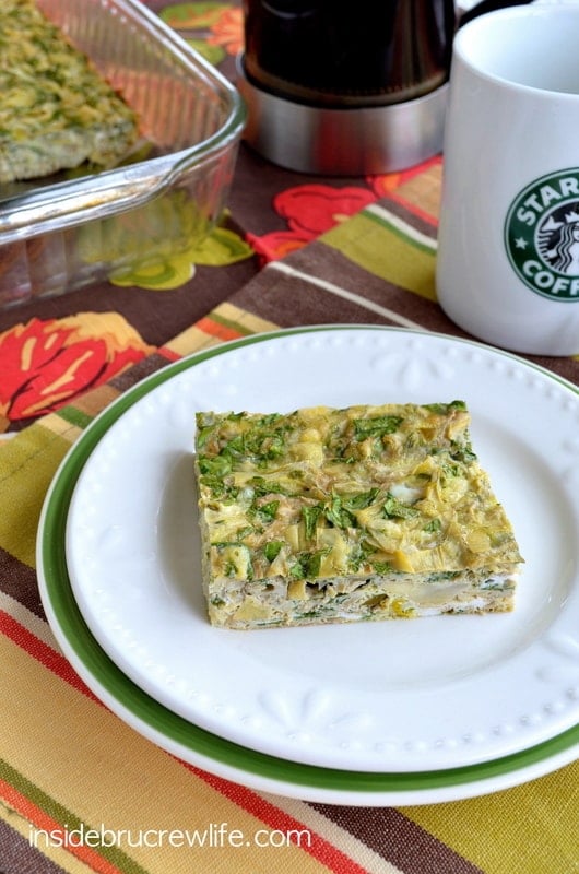 Spinach Artichoke Egg Bake