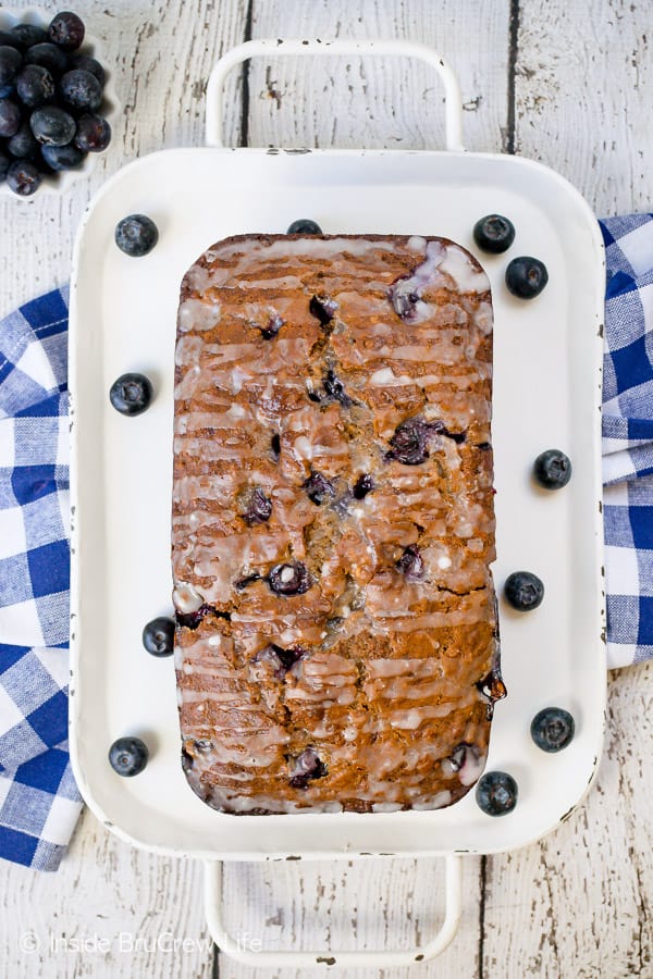 Blueberry Banana Bread - adding honey and yogurt gives this banana bread a healthy twist. Make this easy recipe for an after school snack or breakfast. #banana #blueberries #sweetbread #healthy #breakfast #bananabread #recipe