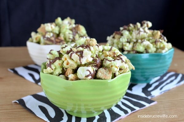 This tropical twist to chocolate covered popcorn is a fun treat to enjoy any night.