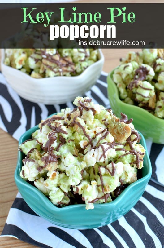 This tropical twist to chocolate covered popcorn is a fun treat to enjoy any night.