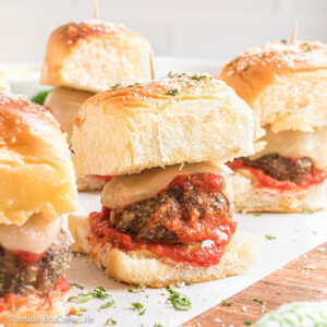 Pull Apart Meatball Sliders Recipe on Hawaiian Rolls - Inside BruCrew Life