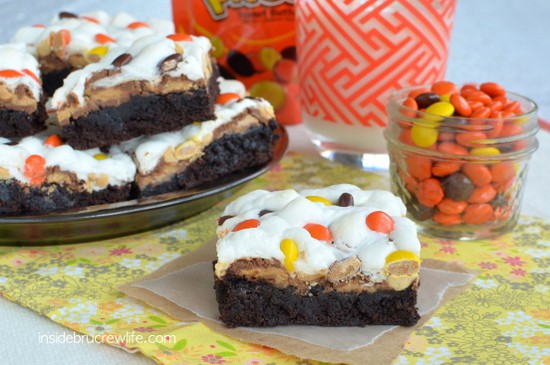 Marshmallows, peanuts, and Reese's make these brownies amazing!! You need to try a pan to see how good they are!