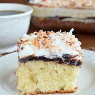 Coconut Fudge Poke Cake