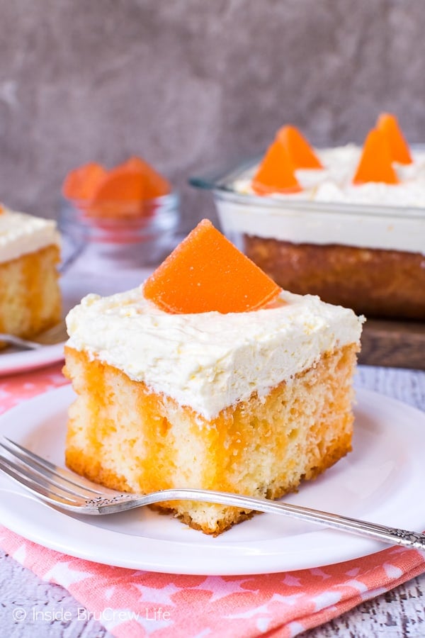 Orange Creamsicle Poke Cake