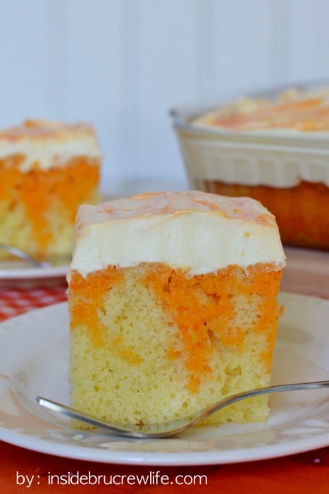 Orange Creamsicle Poke Cake 