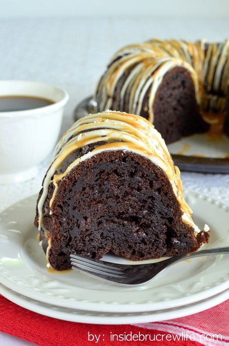 Salted Caramel Mocha Bundt Cake 