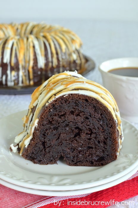 Salted Caramel Mocha Bundt Cake 