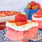 Strawberry Cheesecake Poke Cake - Inside BruCrew Life